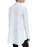 Kingsley Long-Sleeve Cotton Shirt, Bright White
