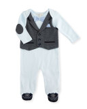 Cotton Jersey Footed Coverall, Blue, Size 3-9 Months