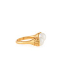Pearly Bud Ring, Ivory/Gold