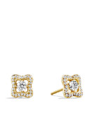 Venetian Quatrefoil Earrings with Diamonds in Gold