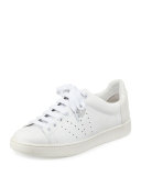 Varin Leather Low-Top Sneaker, Plaster