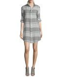 The Prep School Striped Shirtdress, Black Scarf Strip