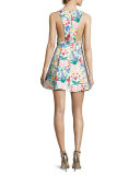 Tanner Asymmetric Floral Cocktail Dress, Multicolor