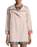 Pulsatille Hooded Canvas Jacket, Blush