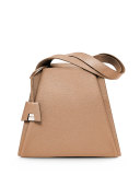 Alex Medium Bucket Tote Bag, White/Tan
