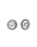 Logo Pave Stud Earrings