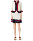 Knit Wool Skirt, Ivory