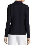 Santana Embellished Three-Button Blazer, Black