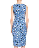 Shadow Polka-Dot Sheath Dress, Regatta
