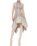 Whey-Print Asymmetric Dress