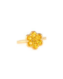 18K Gold & Yellow Sapphire Flower Ring