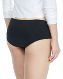 UPF 50 Scallop-Cut Long-Sleeve Swim Tee, White