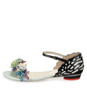 Lilico Underwater Flat Sandal, Black/White