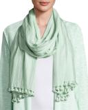 Ikat-Bands Organic Cotton Scarf, Aurora