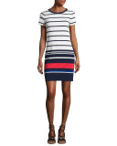 Striped T-Shirt Dress, Navy