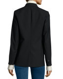 Ottoman Knit Moto Dickey w/Cuffs, Ivory