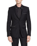Chain-Trim Two-Button Sport Jacket