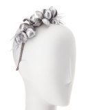 Alchemia Silk Flower Headband, Silver