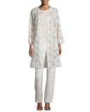 Silk Straight-Leg Pants