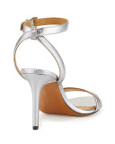 Elana Metallic 85mm Sandal, Pewter