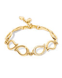 Signature 18K Gold Paisley Link Bracelet with Diamonds