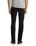 Paxtyn Released-Hem Jeans, Black