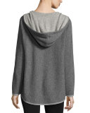 Hooded Cashmere Pullover Sweater