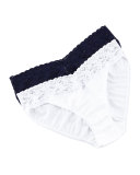 Signature Lace Organic Cotton V-Kini Panties, Basic Colors