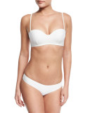 Maya Textured Solid Underwire Bandeau Swim Top