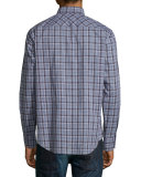 Plaid Long-Sleeve Sport Shirt