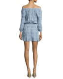 Sarnie Blouson Mini Dress, Blue