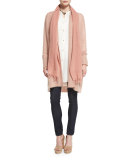 Washed Mohair-Blend Shawl Cardigan 