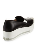 Metallic Cap-Toe Skate Sneaker, Black (Nero)