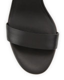 Farley Ankle-Wrap Block-Heel Sandal, Black