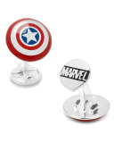 3D Captain America Shield Cuff Links