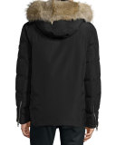 Hooded Down Parka w/Coyote Fur Trim