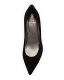 Poco Suede Kitten Heel Pump, Black