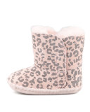 Cassie Leopard-Print Bootie, Baby Pink