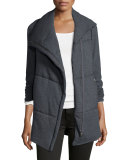 Delano Cotton-Blend Asymmetric Zip-Front Jacket 