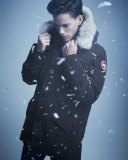 Chateau Arctic-Tech Parka with Fur Hood, Black 