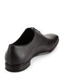 Saffiano Lace-Up Oxford, Black
