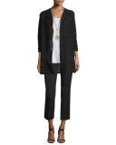 Hemp Long Cardigan, Black