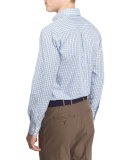 Check Long-Sleeve Sport Shirt, Blue