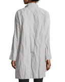 Rumpled Kimono Coat, Silver