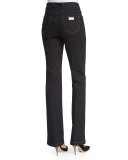 High-Waist Flare-Leg Jeans, Denim