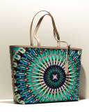Delhi Large Printed Leather Tote Bag