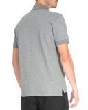 Rottweiler Patch Pique Polo Shirt, Dark Gray