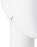 White Gold Pearl Briolette Earring Charms