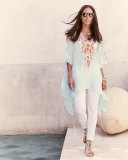 Cleopatra Embroidered Asymmetric Tunic, Plus Size  