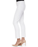 Slim Ankle Jeans, White